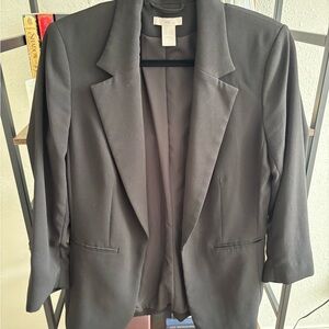 H&M Black Women's Open Front Blazer